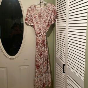 Large vintage wrap dress